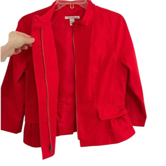 Vintage 2000 Kenneth Cole Zip Jacket Blazer Mini Peplum Sz 6  Office - Picture 5 of 6